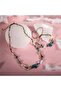 Taurus Natural Stone Natural Macrame Necklace Bracelet Set - 2