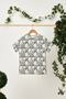 Boy's 100% Cotton Combed Oversize White Patterned T-Shirt Soft Green Bandana SET OF 2 Series5 - 6