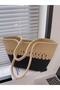 Straw Jute Women's Shoulder Bag, 100% Handmade, Cotton, Vegan, Jute Straw Beach Bag - 3