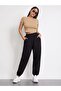 Women's Black Ribbed Crew Neck Camisole Crop Blouse - 3