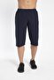 8036-01 Lycra Armoured Oversize Men's Sports Capri NAVY BLUE