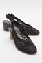 LOPA Black Knitted Women's Heeled Shoes