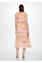 Flounce Patterned Dress - 4