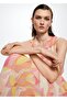 Flounce Patterned Dress - 8