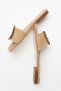 YAVN Beige Straw Stone Women's Slippers - 3