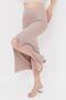 Women's Beige Adjustable Gathered Viscose Slit Skirt - 8