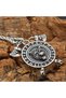 Wolf & Ax Medallion Back & Freki Runic Inscription Odin Fenrir 316L Steel Men's Necklace - 2