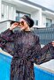 Remsa Hijab Swimsuit with Single Kaftan Kimono Pareo Leaf Theme RP004B Zeynep - 2