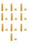 12 Pin U Gold Yellow Pcd Microblading Needle Set of 10