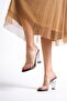 Women's Transparent Banded High Heel Shoes - 3