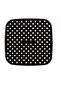 حصيرة طهي Airfryer قابلة للغسل ومقاومة للحرارة مربعة باللون الأسود