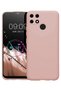Sand Pink Inside Velvet Silicone Case for Realme C25