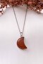 Moon Red Jasper Stone Necklace