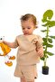 Baby Boy Girl Waffle Suit Ecru - 2