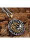Scandinavian Mythology Geri & Freki Viking Double Sided Runic Inscription 316l Necklace - 3