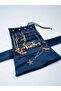 Jewelry Organizer Foldable Roll Jewelry Case Travel Case (Blue) - 2