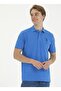 US Polo Assn.- Cobalt Blue Polo Neck Men's T-Shirt JAMA - 3