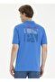 US Polo Assn.- Cobalt Blue Polo Neck Men's T-Shirt JAMA - 5