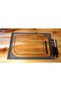 Oak wood - natural wood - Luxury - with spice container - Steak - cutting - presentation - meat - bread - chopping board - 2