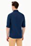 Men's Navy Blue Long Sleeve Basic Shirt - 7
