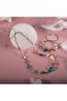 Libra Natural Stone Natural Macrame Necklace Bracelet Set - 2