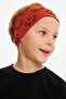 Boy's 100% Cotton Combed Oversize Black T-shirt Soft Tile Bandana 2-Piece Set Trend Seri2 - 4