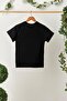 Boy's 100% Cotton Combed Oversize Black T-shirt Soft Tile Bandana 2-Piece Set Trend Seri2 - 8