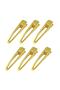 Epoxy Hair Clip Accessory Gold M001 5 Pieces