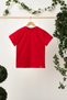 Boy's 100% Cotton Combed Oversize Red T-shirt Soft Gray Bandana Set of 2 Trend Series 4 - 7