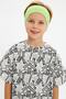 Boy's 100% Cotton Combed Oversize White Patterned T-Shirt Soft Green Bandana SET OF 2 Series5