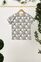 Boy's 100% Cotton Combed Oversize White Patterned T-Shirt Soft Green Bandana SET OF 2 Series5 - 8