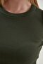 Women's Red Khaki Halter Neck 2-Piece Crop Blouse - 4