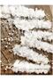 White Chiffon Flower Bridal Crown 6 Petals Pearl Bridal Crown - 2