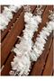 White Chiffon Flower Bridal Crown 6 Petals Pearl Bridal Crown - 5