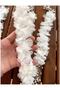 White Chiffon Flower Bridal Crown 6 Petals Pearl Bridal Crown - 6