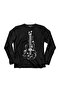Guitar Drawing Design Note Music G Key Long Sleeve T-Shirt Printed Kids T-shirt