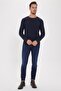 Men's Fergie O Neck Sweater Navy Blue 201 LCM241078