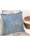 Oil Paint Blue Tree Motifs Digital Printed Double Sided Suede Pillow Throw Pillow Cover - 2