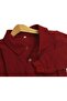 Claret Red Unisex Kids Polo Collar T-Shirt - 2