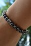 Unisex Gray Facet Cut Hematite Bracelet - 6