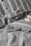 Luke Bold 100% Cotton Double Washed Yarn-Dye Striped Duvet Cover Set Anthracite - 3