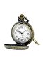 Chain Pocket Watch with Crescent and Star Turkish Flag Design Pocket Watch - 4