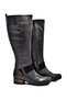 Black Genuine Leather Women's Boots