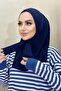 غطاء رأس متوافق مع Hijab Bone باللون الأزرق الداكن - 2