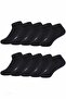 Black Cotton Ankle Length Booties Socks Set of 10