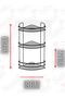 3 Tier Corner Bathroom Shelf - Chrome Finish - Bathroom Organizer - 4