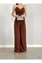Imported Crepe Fabric Strap Wide Leg Jumpsuit Dress (Colorful) - 3