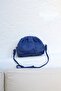 Women's Blue Soft Pleated Shoulder Bag - 4
