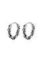 Sailor Rope Design Thin Hoop 316L Stainless Steel Unisex Earrings - 3