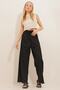 Women's Black Tasseled High Waist Palazzo Jean Trousers ALC-X8930